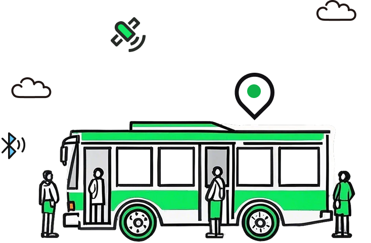 Pzy 安全運転システムのイラスト